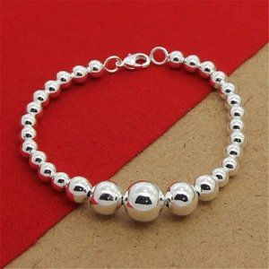 Sterling Silver Beads Bracelet